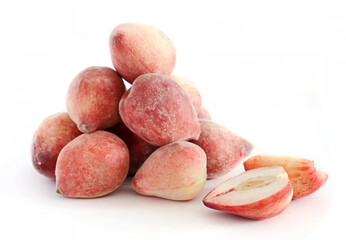 peach on white background