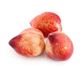 peach on white background