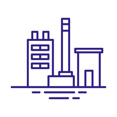factory building line style icon