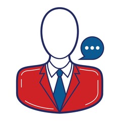 USAelectioncandidatewithspeechbubble