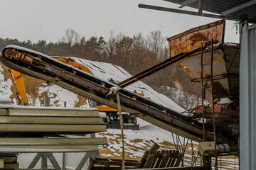 Naklejka premium Rear section of conveyer belt