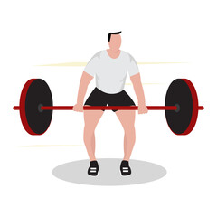 Fototapeta na wymiar Vector design of a weight lifting fitness illustration