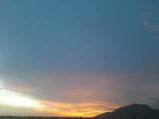sunset in the mountains