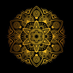 Luxury mandala gold collor background, decorative background with an elegant mandala design, Luxury Mandala Islamic Background with Arabesque Pattern, Ornamental Background