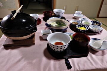 お粥の朝食