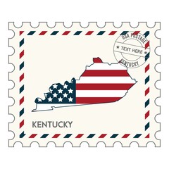 Fototapeta na wymiar Kentuckypostagestamp