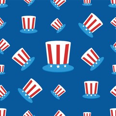 Seamlesspatternofunclesamhat