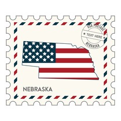 Fototapeta premium Nebraskapostagestamp