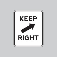 Keep right sign © captainvector