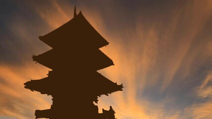 【創作】夕闇に染まる五重塔
[Creation] Five-storied pagoda in the dusk