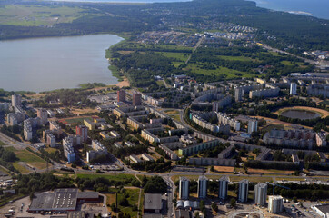 Tallinn. View from the airliner 