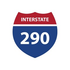 Interstate 290 road sign