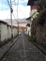 Fototapeta na wymiar Cusco Peru streets buildings and architecture 2019