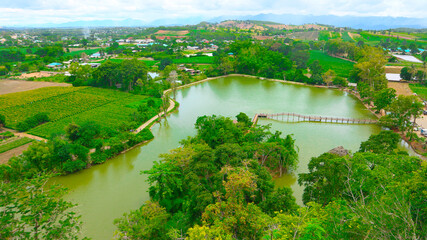 Fototapeta premium view of the river in the city