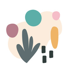 contemporary art work flat style icon