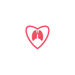 Illustration Vector Graphic of Love Your Lung. Perfect to use for Companies in the Health Sector