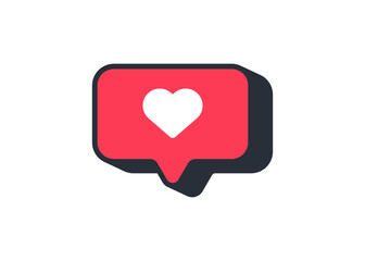 View, user and like popular icon notification symbol. Button for social media. Simple love icon. Heart and love element vector.