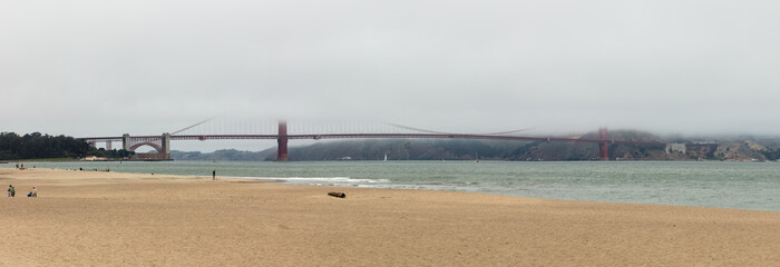 Golden gate bridge in marine layer