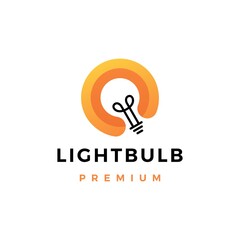 light bulb smart idea logo vector icon illustration