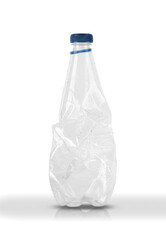 crushed plastic water bottle