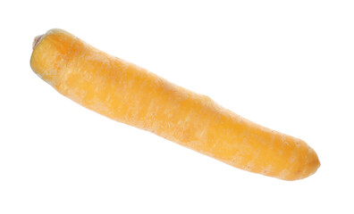 Fresh raw yellow carrot isolated on white