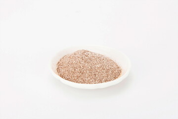 Sri Lanka coffee powder on white background