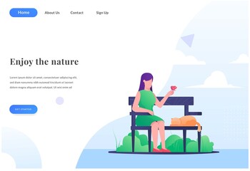 enjoy nature web landing page