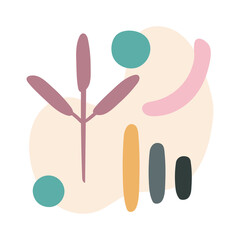 contemporary art work flat style icon