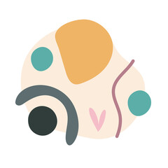 contemporary art work flat style icon