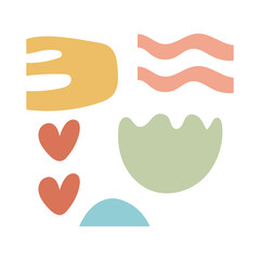 contemporary art work hand draw style icon