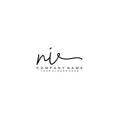 NI initials signature logo. Handwriting logo vector templates. Hand drawn Calligraphy lettering Vector illustration.