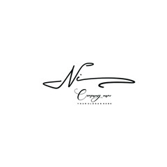 NI initials signature logo. Handwriting logo vector templates. Hand drawn Calligraphy lettering Vector illustration.