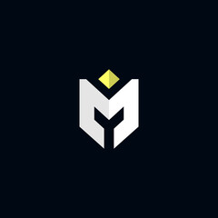 letter m logo, initial logo template vector eps