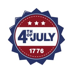 USA independence day label