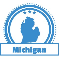 Michigan state map label