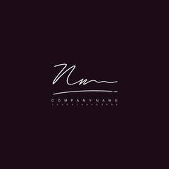 NN initials signature logo. Handwriting logo vector templates. Hand drawn Calligraphy lettering Vector illustration.