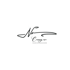 NO initials signature logo. Handwriting logo vector templates. Hand drawn Calligraphy lettering Vector illustration.