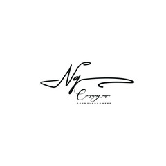 NQ initials signature logo. Handwriting logo vector templates. Hand drawn Calligraphy lettering Vector illustration.