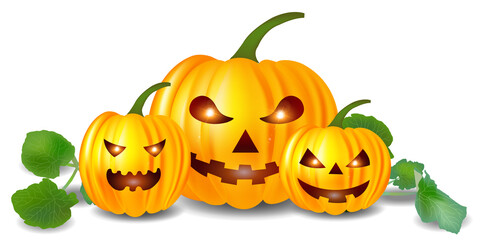 ハロウィン　かぼちゃ　お化け　アイコン
