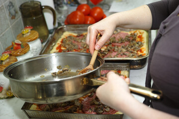 Pizza home in Polish conditions.
