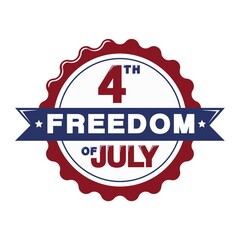 Obraz premium USA independence day label