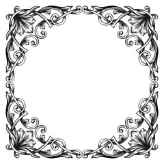 Classical baroque vector of vintage element for design. Decorative design element filigree calligraphy vector. You can use for wedding decoration of greeting card and laser cutting.