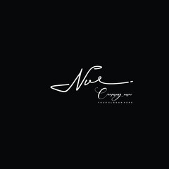 NV initials signature logo. Handwriting logo vector templates. Hand drawn Calligraphy lettering Vector illustration.