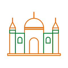 mosque muslim temple line style icon