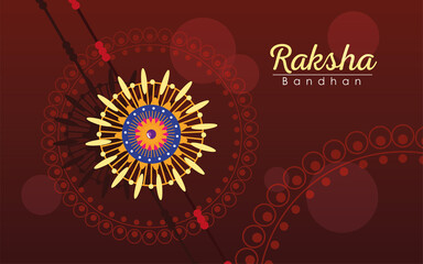 Raksha bandhan multicolored mandala flower wristband vector design
