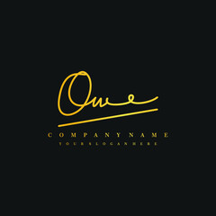 OU initials signature logo. Handwriting logo vector templates. Hand drawn Calligraphy lettering Vector illustration.