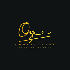 OY initials signature logo. Handwriting logo vector templates. Hand drawn Calligraphy lettering Vector illustration.