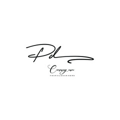 PD initials signature logo. Handwriting logo vector templates. Hand drawn Calligraphy lettering Vector illustration.