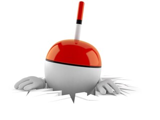 Fishing float character inside hole © Talaj