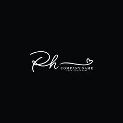 PH initials signature logo. Handwriting logo vector templates. Hand drawn Calligraphy lettering Vector illustration.